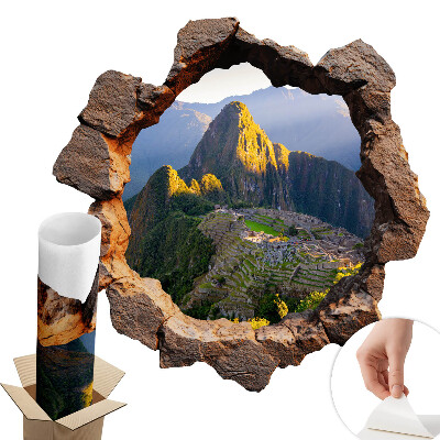 Dziura w ścianie 3D 130x129 Skalne okno