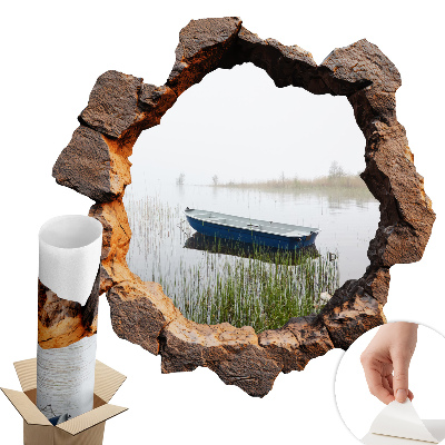 Dziura w ścianie 3D 130x129 Kamienne jezioro