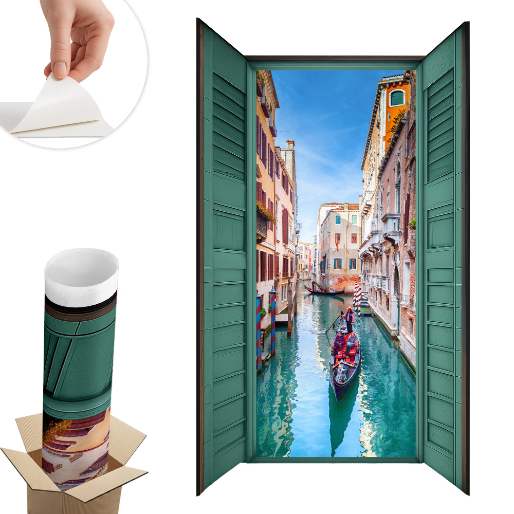 Naklejka na ścianę okno 75x130 Malowniczy kanał