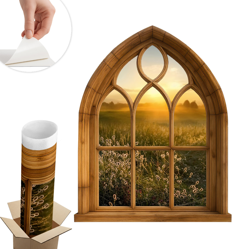 Naklejka na ścianę okno 104x130 Krajobraz okna