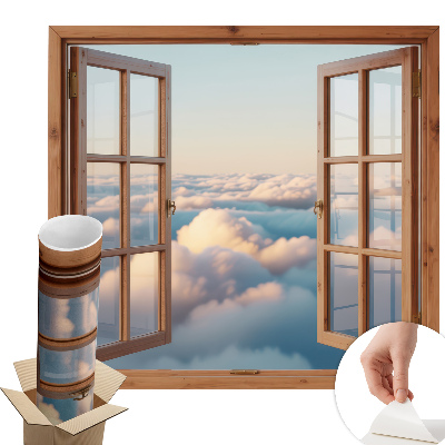 Naklejka na ścianę okno 130x121 Chmury nieba