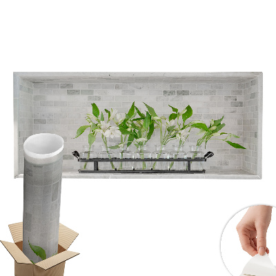 Nowoczesna naklejka na ścianę 3D 130x56 Kwiaty w wazonach