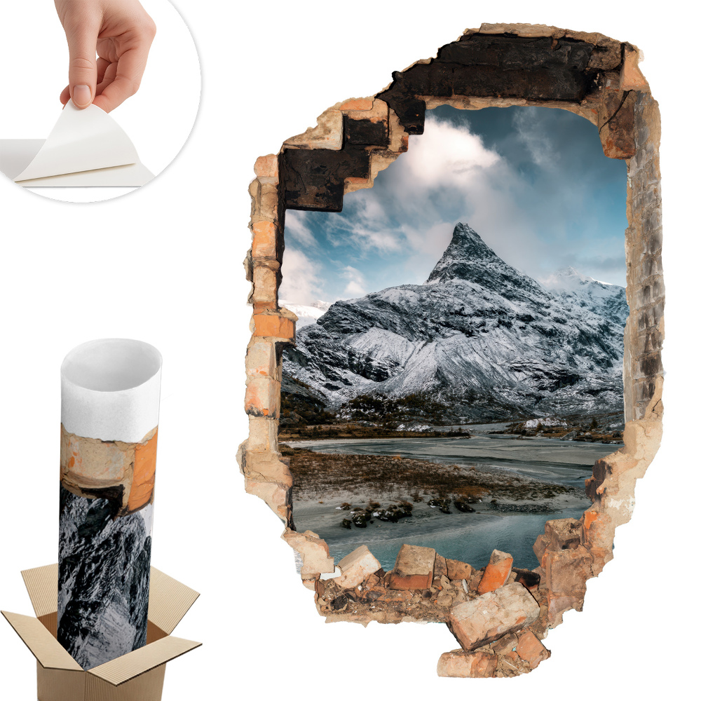 Naklejka 3D dziura 40x60 Górska panorama