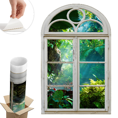 Naklejka na ścianę okno 38x60 Egzotyczny widok