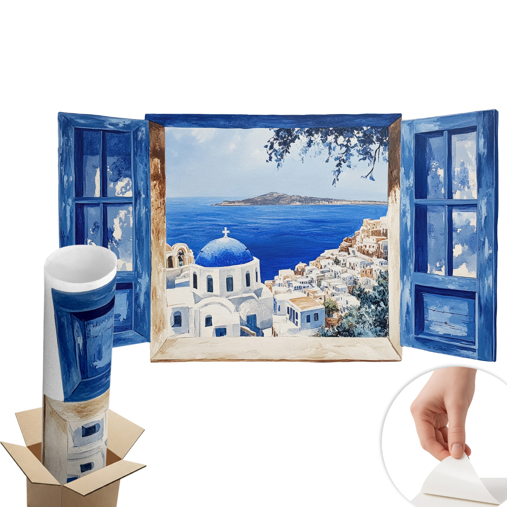 Naklejka na ścianę okno 60x35 Grecki krajobraz