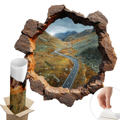 Naklejka 3D dziura 60x60 Górska wędrówka