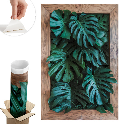 Naklejka na ścianę z efektem 3D 40x60 Zielona kompozycja