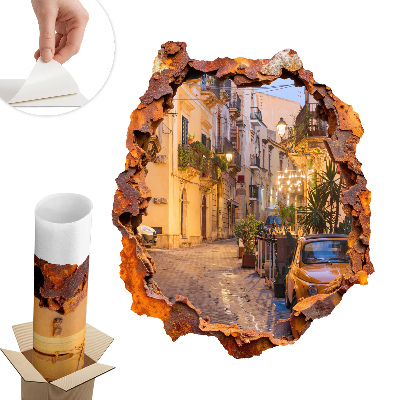 Naklejka 3D dziura 50x60 Nocne światła