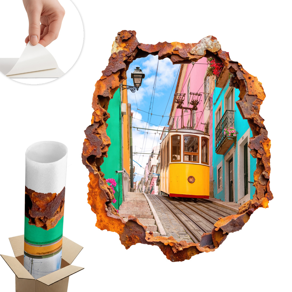 Naklejka 3D dziura 50x60 Nostalgiczny krajobraz