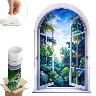 Naklejka na ścianę okno 40x60 Tropikalny widok