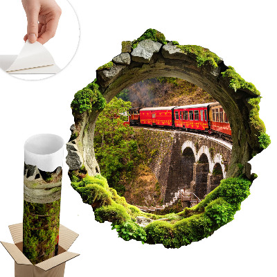 Naklejka 3D dziura 56x60 Zielony widok