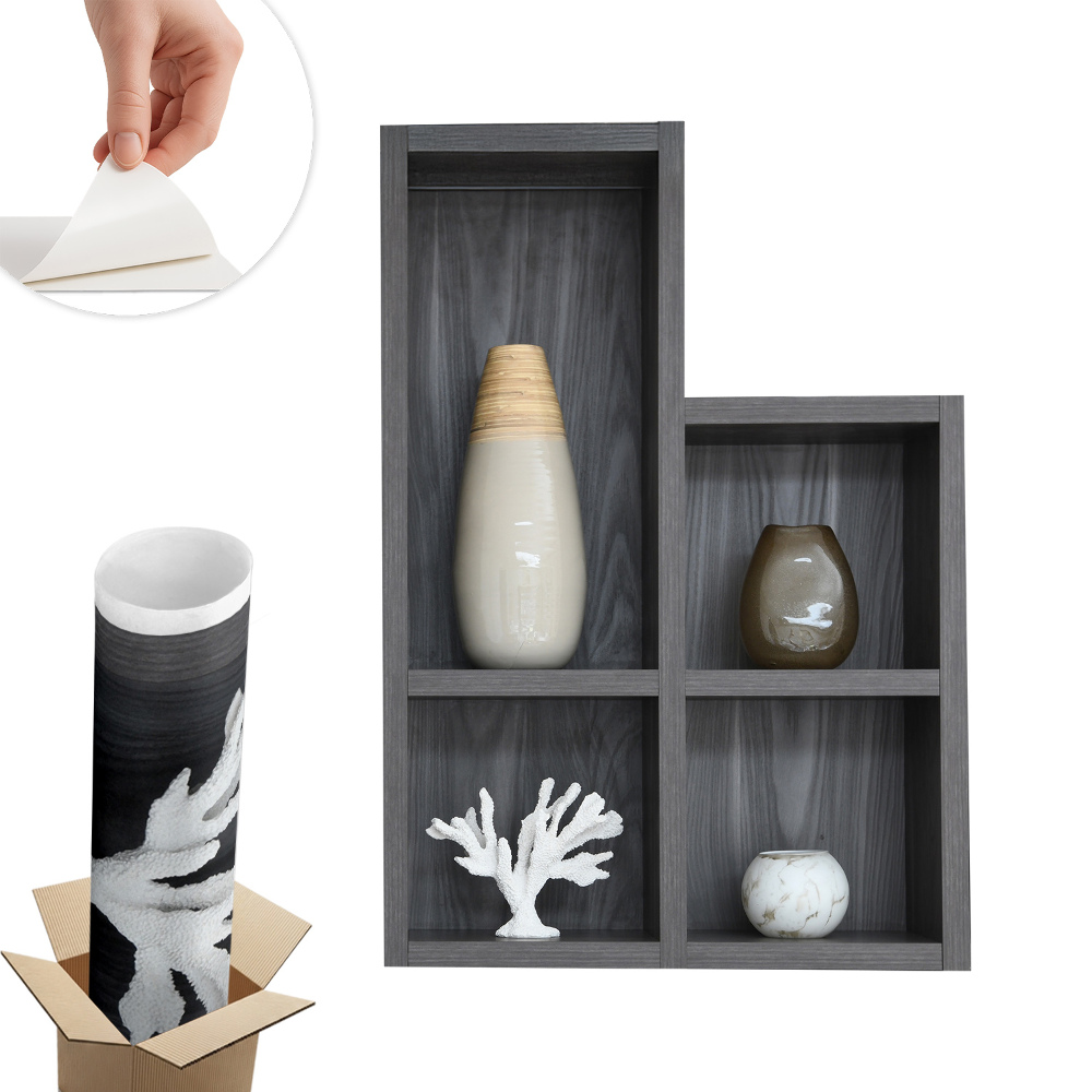 Naklejka na ścianę z efektem 3D 56x80 Dekoracyjne półki