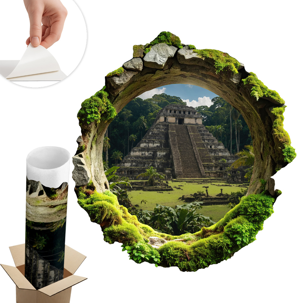 Naklejka 3D dziura 74x80 Tropikalna sceneria