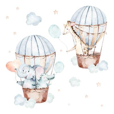 Naklejka na ścianę 60x88 Akwarelowe balony z dekoracyjnymi elementami