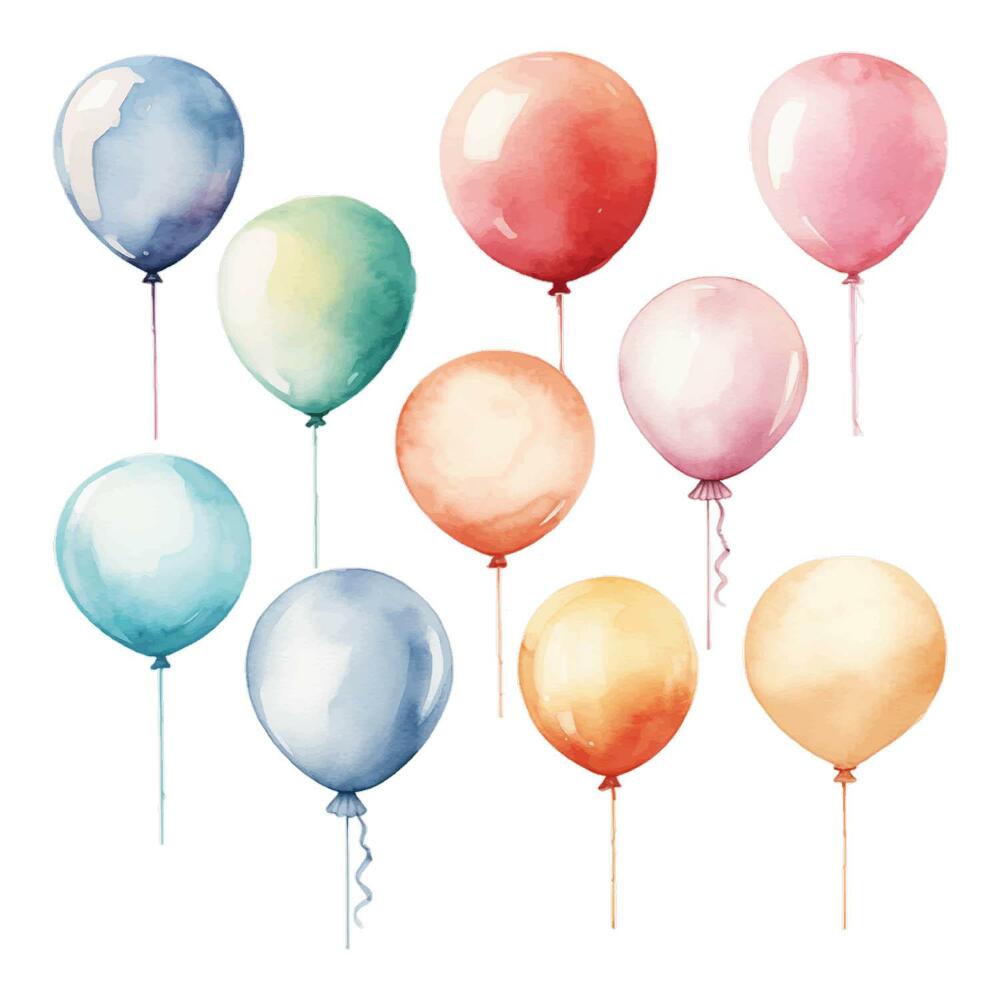 Naklejki do pokoju dziecka 100x116 Delikatne dekoracje z kolorowymi balonami