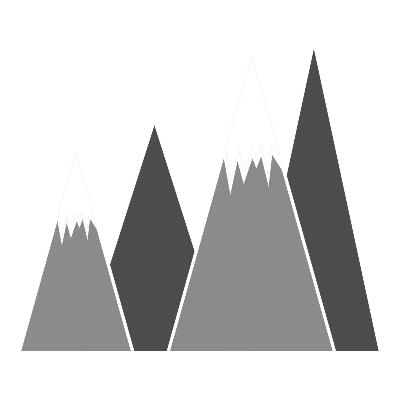 Naklejki dla dzieci 130x207 Ilustracja ośnieżonych górskich wzniesień