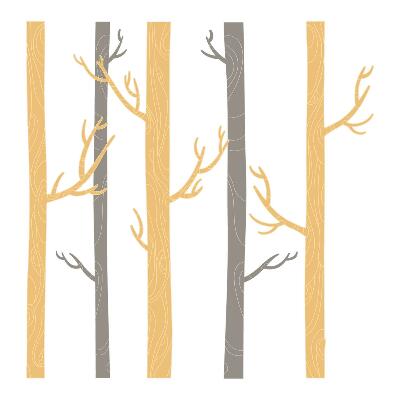 Naklejki dla dzieci 130x220 Ozdobne drzewa w pastelowym lesie