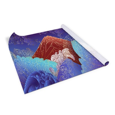 Okleina na meble Góry fale w stylu azjatyckim