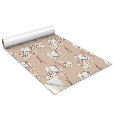 Naklejka na meble Filiżanka kawy z laską wanilii