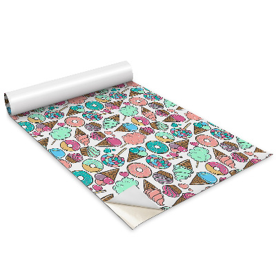 Folia do oklejania mebli Rysunkowe słodycze