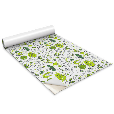 Nalepka na meble Rysunkowe zielone warzywa