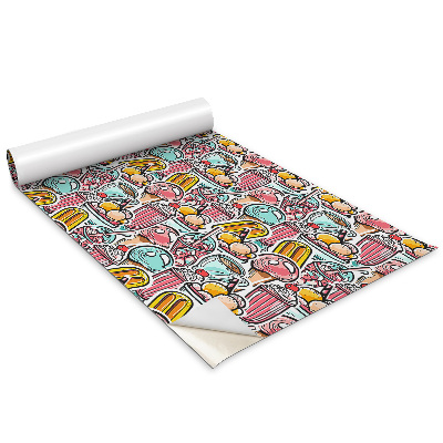 Folia do oklejania mebli Rysunkowe słodycze