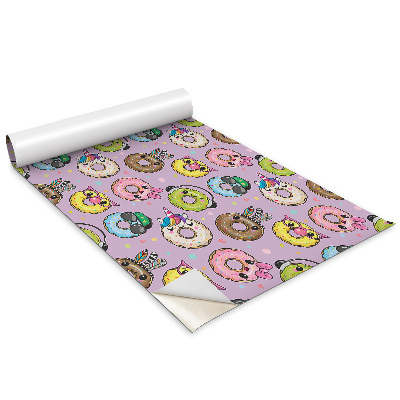 Naklejka na meble Kreskówkowe pączki donuty