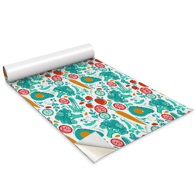 Nalepka na meble Rysunkowe warzywa i owoce