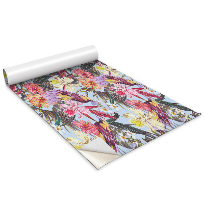 Folia do oklejania mebli Kwiaty i ptaki