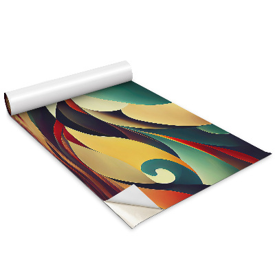 Folia do oklejania mebli Kolorowe fale abstrakcja