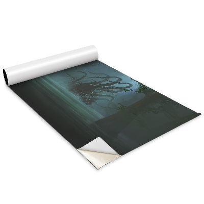 Nalepka na meble Człowiek na łódce Potwór z głębin