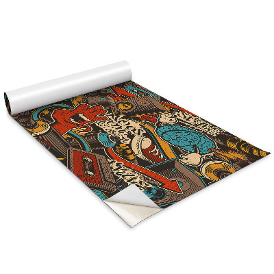 Nalepka na meble Graffiti Muzyka Spray