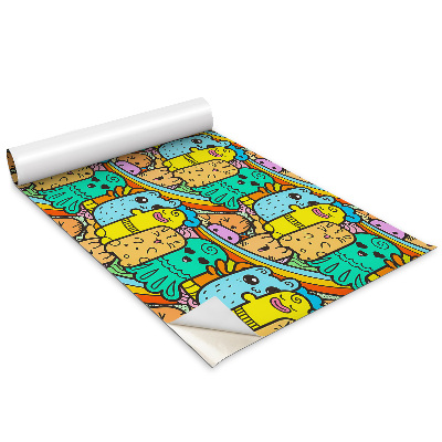 Nalepka na meble Kolorowe wesołe potworki