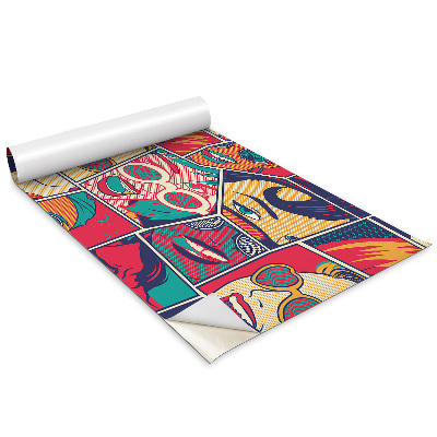 Folia do oklejania mebli Kobiece twarze w stylu Pop-Art