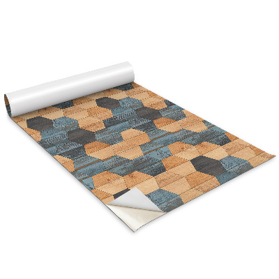 Naklejka na meble Kolorowe drewniane hexagony