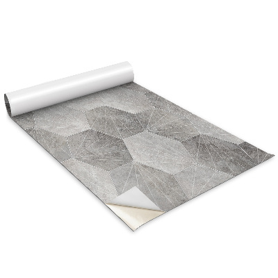 Folia do oklejania mebli Szare heksagony i linie