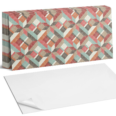 Panel samoprzylepny na ścianę Geometria w kolorowych kształtach