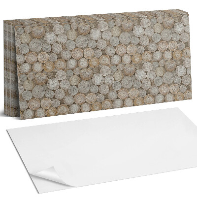 Panel samoprzylepny na ścianę Wzór z okręgami drewna