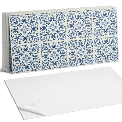 Panel ścienny do kuchni Wzór florystyczny w kafelkach