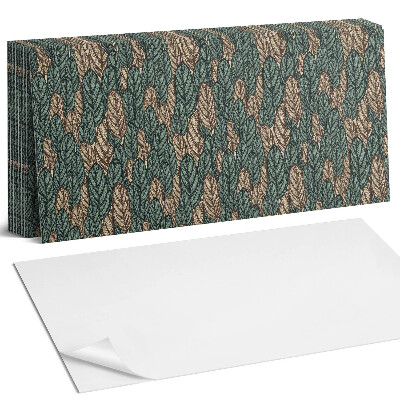 Panel samoprzylepny na ścianę Wzór liści w układzie 2D