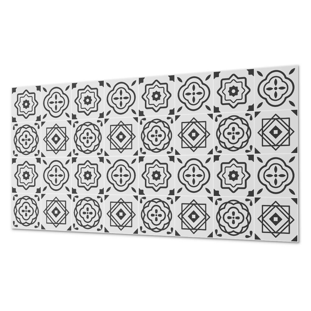 Panel ścienny do kuchni Wzory geometryczne w kwadratach