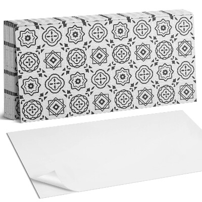 Panel ścienny do kuchni Wzory geometryczne w kwadratach