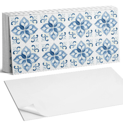 Panel ścienny do kuchni Kwiatowy wzór na płytkach