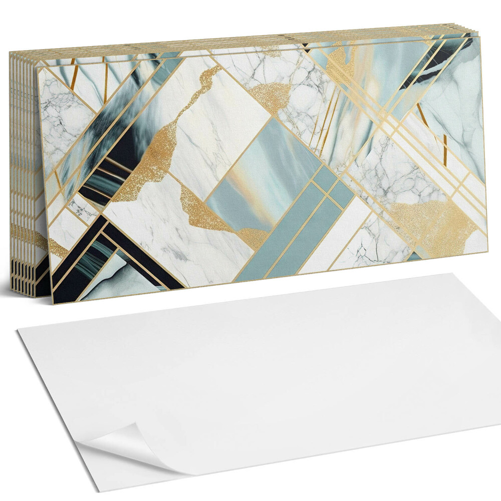 Panel samoprzylepny na ścianę Geometria marmurowych wzorów