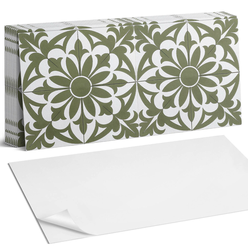 Panel ścienny do kuchni Kwiatowy wzór z liśćmi