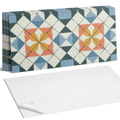 Panel ścienny do kuchni Geometryczny wzór kwiatowy