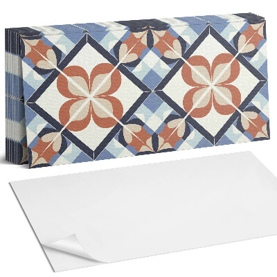 Panel samoprzylepny na ścianę Symetryczny wzór kwiatowy