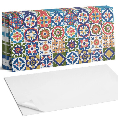 Panel ścienny do kuchni Wzory mozaikowe w kwadratach