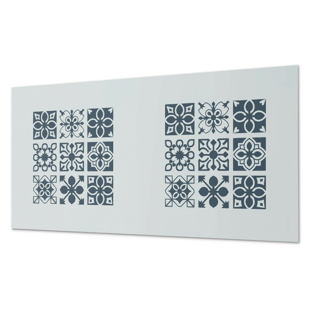 Panel ścienny do kuchni Wzory geometryczne w kwadratach