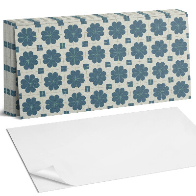 Panel ścienny do kuchni Kwiatowy wzór w kratkę